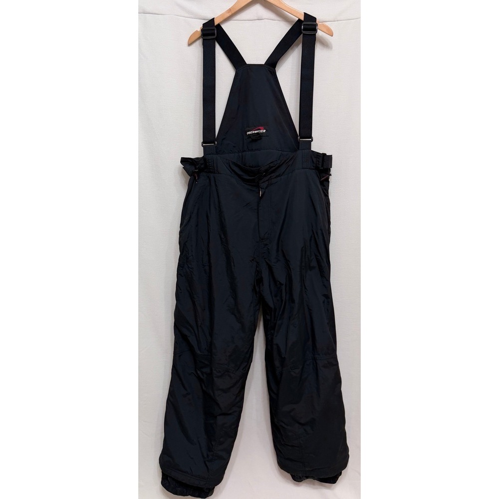 Obermeyer Insulated Ski Bibs Mens XL Short Black Snow Pants Overalls Waterproof